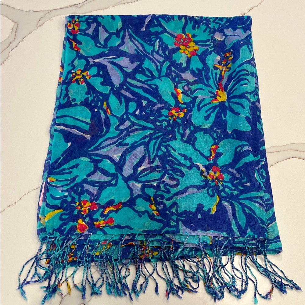 Lilly Pulitzer Murfee Scarf in Blue Mai Tai